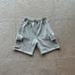 Grey Cargo Cotton Shorts