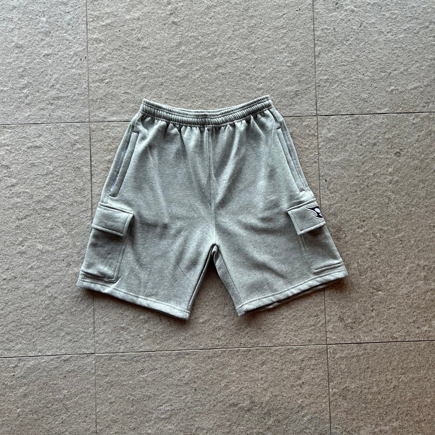 Grey Cargo Cotton Shorts